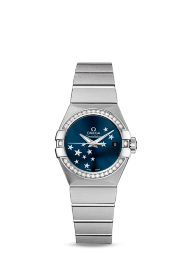 Omega Constellation Co-Axial 27 Brushed Stainless Steel / Diamond / Orbis